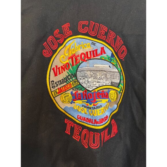 Vintage Logo Visions Jose Cuervo Varsity Jacket Mens L Wool Leather Black Multic - Picture 3 of 5